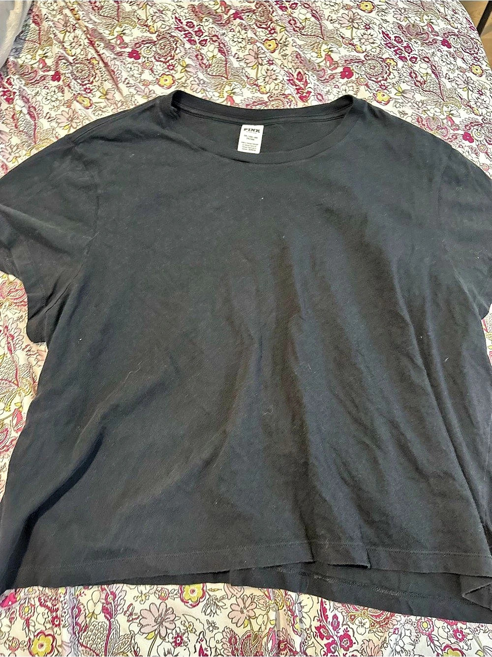 PINK Black Short Sleeve Tee Size XXL